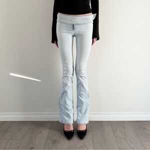 Miss sixty light blue belt bootcut jeans